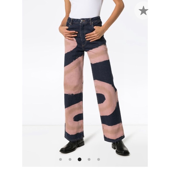 ECKHAUS LATTA Chemtrail printed wide leg jeans - Picture 4 of 7